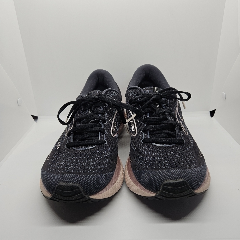 Brooks Glycerin 19 GTS running shoes black with pink accents women's 11 - Picture 2 of 9